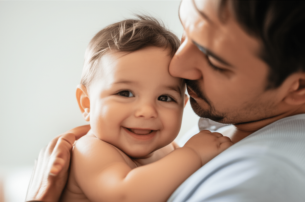 Attachment parenting in action: holding baby lovingly attachment parenting.