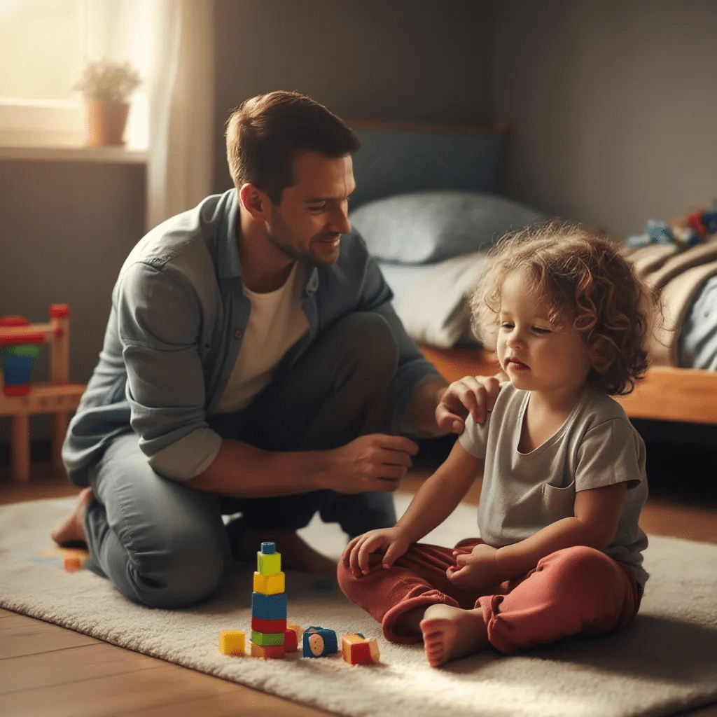 “Parent comforting child showing emotions” (Emotional Growth)