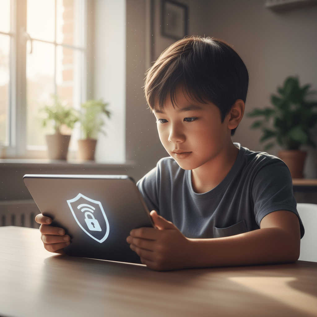 Tween student learning digital safety and privacy online