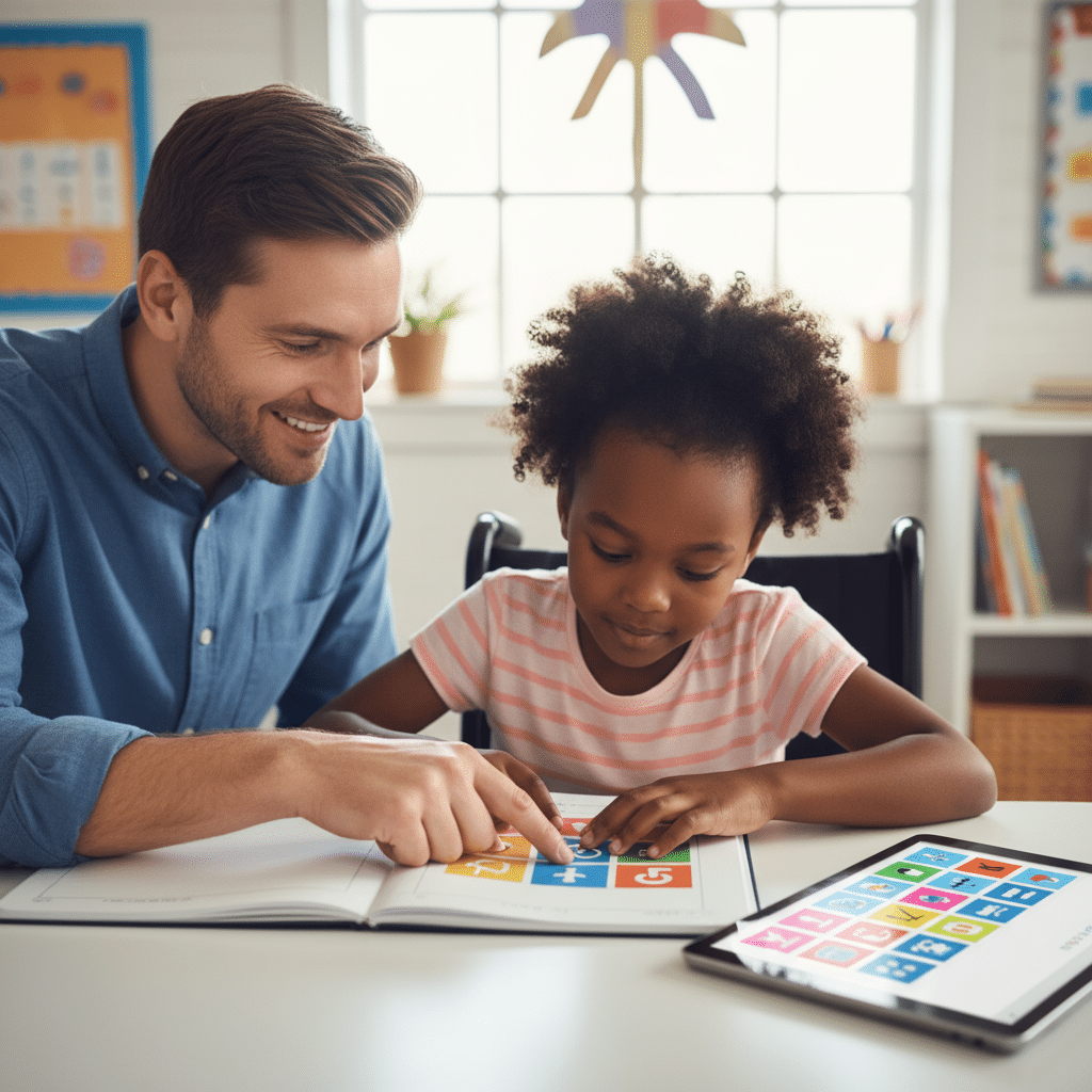 adaptive classroom for disabled student