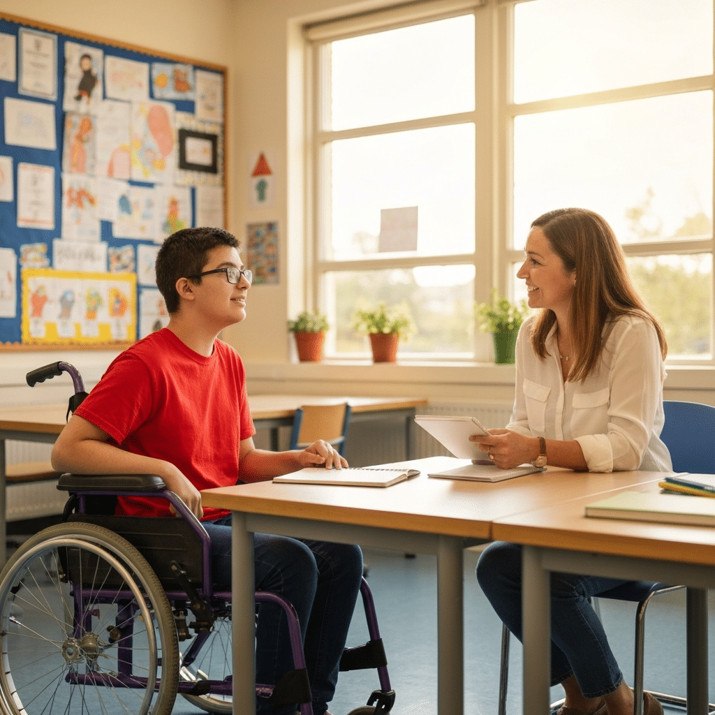 disabled teenager practicing self advocacy